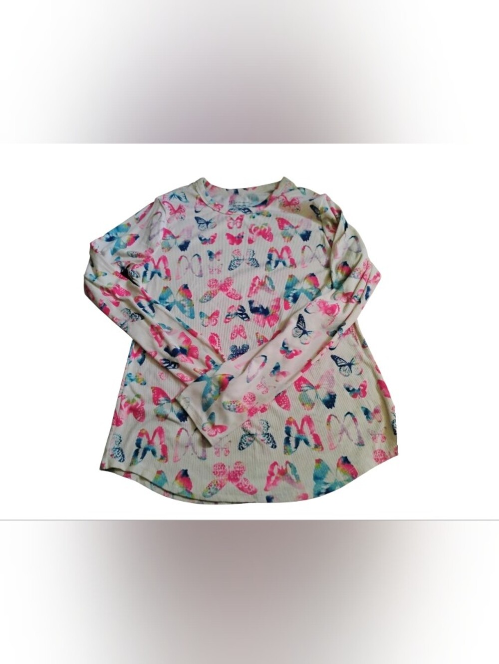 Butterfly Print Long Sleeve Top
